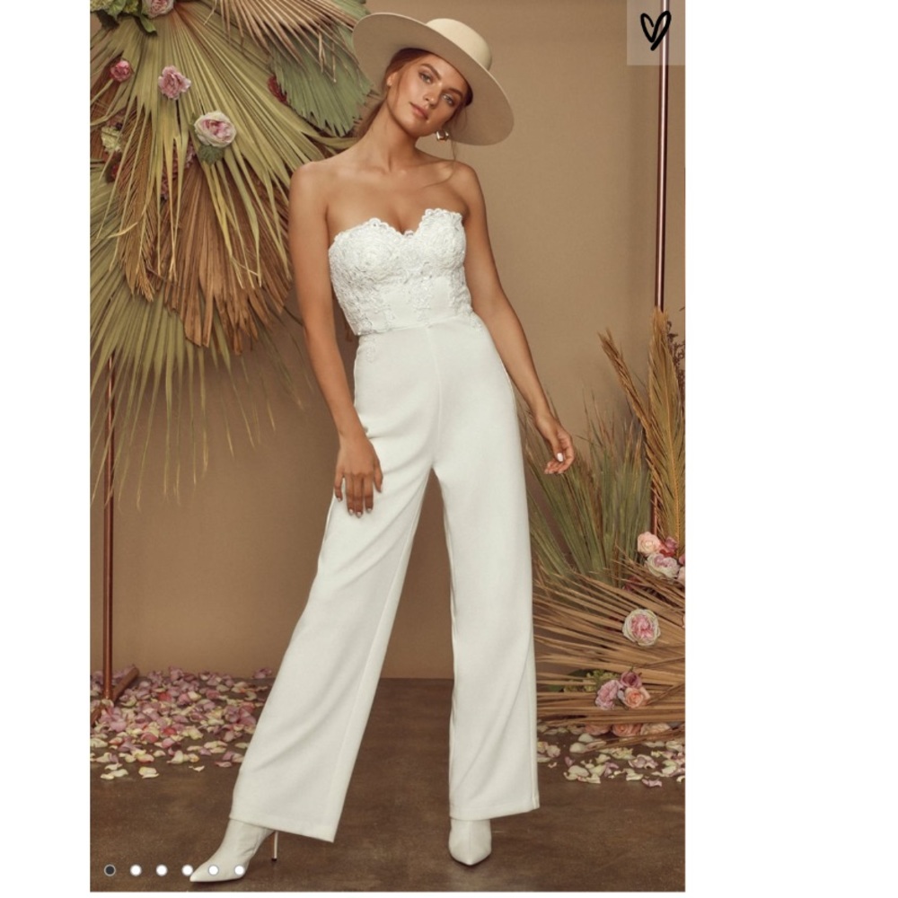NWT White Lace Bridal Jumpsuit